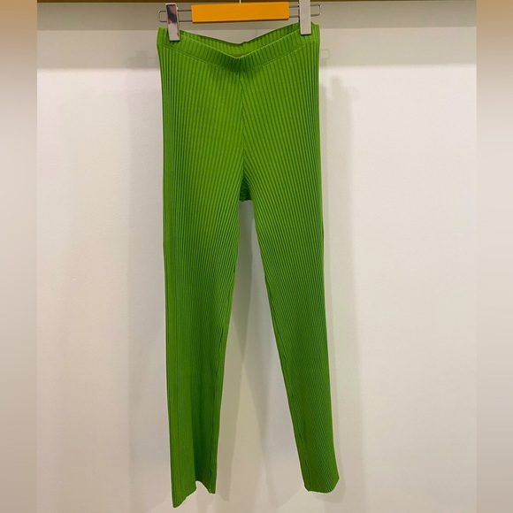 Green Kotn Ribbed Lounge Pants Size S - Picture 1 of 3